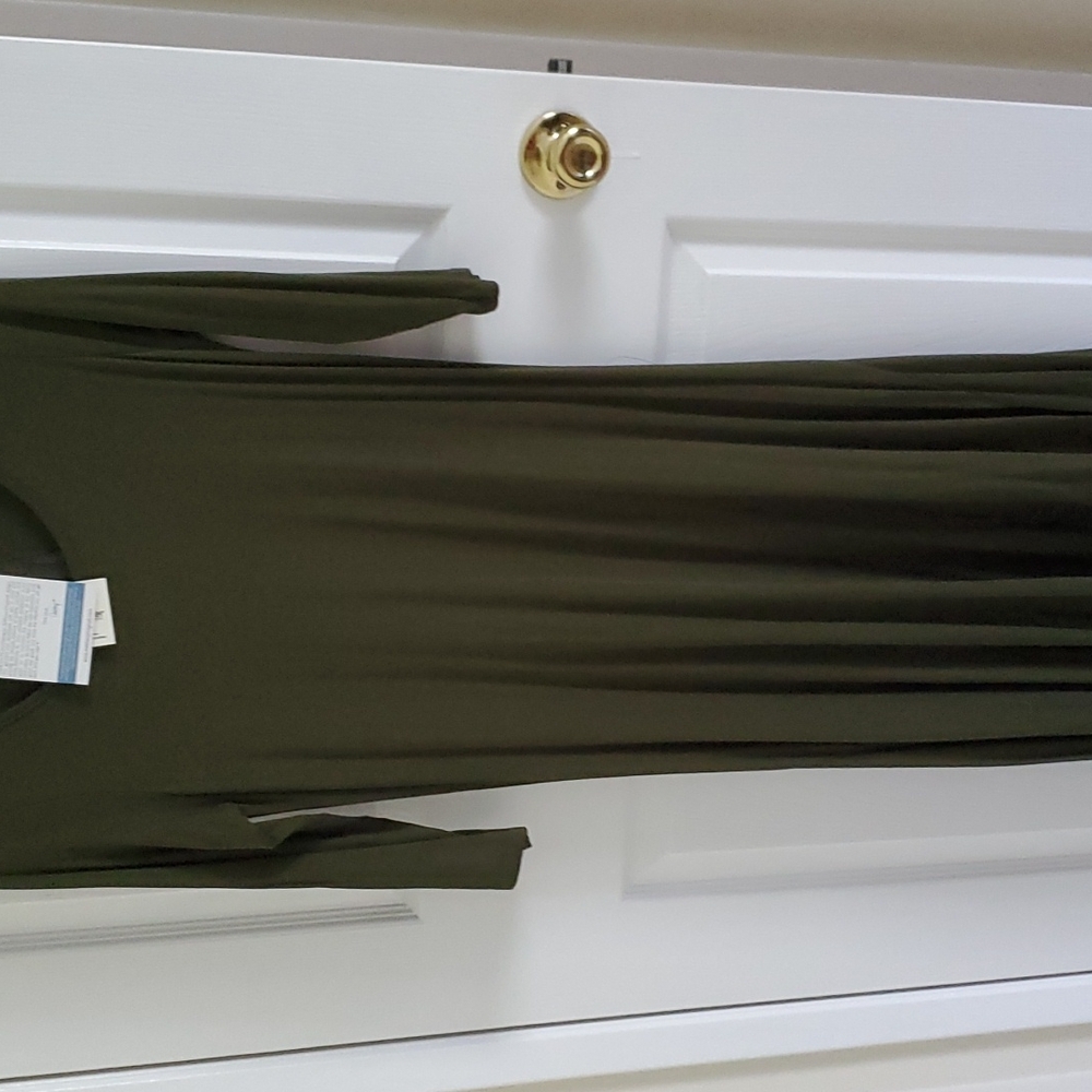 Olive green maxi dress